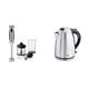 WMF Lineo Stabmixer Set 5-teilig, Pürierstab, Schneebesen, 700 Watt, Zauberstab inkl. 1l-Mixbehälter, edelstahl matt & Stelio Wasserkocher Edelstahl 1,7l, 2400 W, edelstahl matt