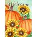 Toland Home Garden Pumpkins and Sunflowers Polyester 18 x 12.5 Garden Flag in Orange/Yellow | 18 H x 12.5 W in | Wayfair 1112208