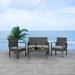 Sol 72 Outdoor™ Dianna 4 Piece Rattan Sofa Seating Group w/ Cushions Synthetic Wicker/All - Weather Wicker/Metal/Wicker/Rattan in Gray | Wayfair