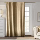 Everly Quinn Premium Velvet Myreon Solid Color Blackout Thermal Rod Pocket Patio Single Curtain Panel Velvet in White | 84 H x 100 W in | Wayfair