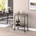 Wade Logan® Ashlay Bar Cart Wood/Steel in Gray | 35 H x 23.5 W x 14 D in | Wayfair 52A1358A5342414A8096C73DDFB3B61E