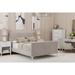 Everly Quinn Orms Zaldy Platform Bed Upholstered/Polyester in Gray | 48 H x 81 W x 90.5 D in | Wayfair 5147CCD1C0C4489FA372A0DED41DD95F
