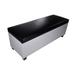 Winston Porter Kenley 36 Pair Shoe Storage Bench Solid Wood/Fabric in Gray/White | 20 H x 53 W x 20.5 D in | Wayfair