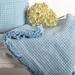 Gracie Oaks Cotton Slub w/ Fringes Throw Cotton blend in Blue | 52 H x 68 W in | Wayfair 25DAB032776F484888692B26296B74B9