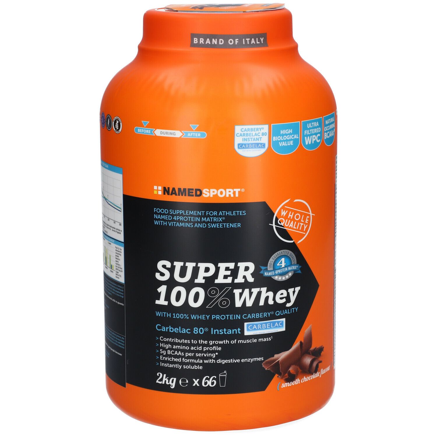 NAMEDSPORT® Super 100% Whey Smooth Chocolate Flavor 2000 g Polvere per