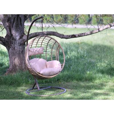 Jardideco - Fauteuil suspendu œuf de jardin naturel London