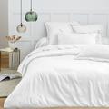 Housse de couette satin de coton 240x220 cm blanc