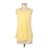 The Limited Sleeveless Top Yellow Print Scoop Neck Tops - Women's Size Small