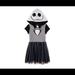 Disney Dresses | Jack Skellington Tutu Dress W Hood Nightmare Before Christmas | Color: Black/White | Size: 10g