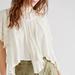 Free People Tops | Free People Ivory Lace Top Open Tie Back Lace Bohemian Short Flutter Victorian | Color: Cream/White | Size: S