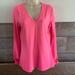Nike Tops | Nike Dri-Fit Ladies Medium Long Sleeve V-Neck, Hot Pink Tee | Color: Pink | Size: M