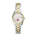 Women's Fossil Silver Keene State Owls Scarlette Mini Two-Tone Stainless Steel Watch