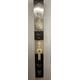 35mm Wooden Curtain Pole Set, Etched Spiral Finial, Panna cotta Cream, 240cm