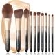 Natural Hair Makeup Brush Set Professional, Sable Makeup Brushes Set with Case by Luxury ENZO KEN, Natural Hair Brushes Makeup Set, Glitter Make up Brushes Set Professional, Natural Makeup Brushes.