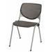 KFI Studios Kool Armless Stackable Chair Plastic/Acrylic/Plastic/Metal in Gray/Brown | 31 H x 20.5 W x 21.25 D in | Wayfair 2300-P18BROWNSTONE