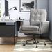 Lark Manor™ Antajuan Mamet Genuine Leather Executive Chair Upholstered in Gray | 43.5 H x 27.5 W x 31 D in | Wayfair