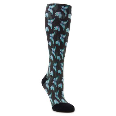 Alegria Women's Compression Socks Size L Black/Butterfly