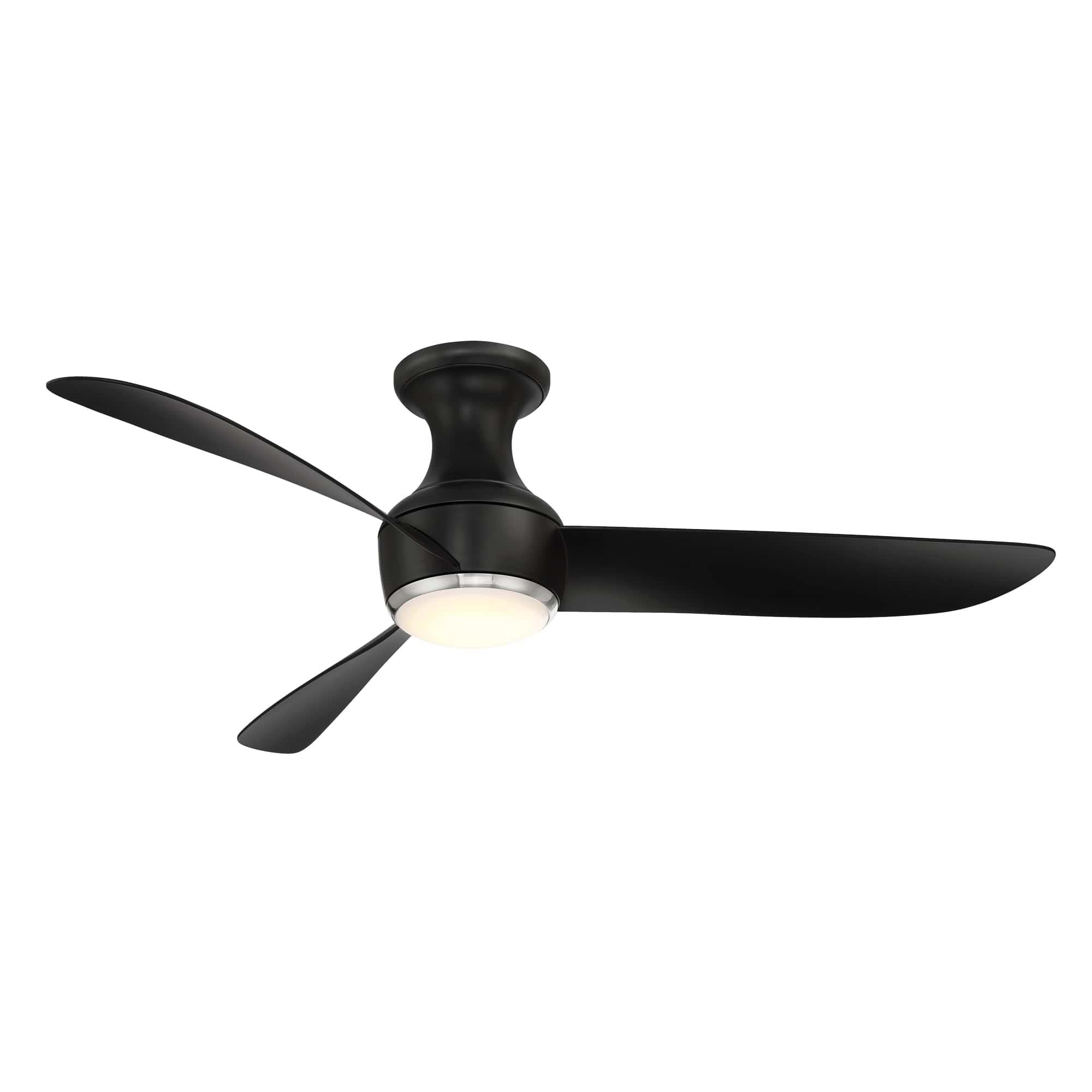 Modern Forms Corona Outdoor Rated 52 Inch Flush Mount Fan with Light Kit - FH-W2203-52L35BNMB