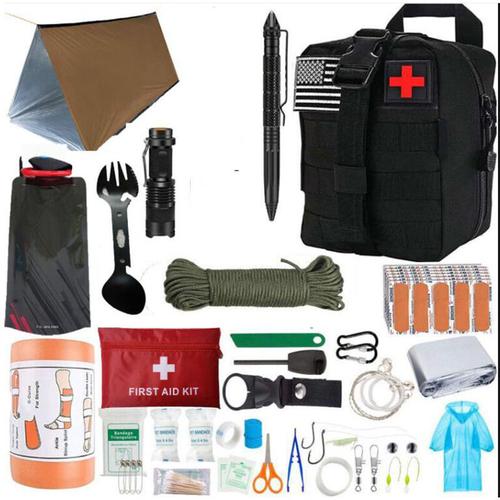 Survival First Aid Kit Survival Gear Kit, Tactical IFAK Pouch Outdoor Gear Bag Emergency Trauma for
