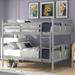 Full over Full Bunk Bed with Ladder for Bedroom, Guest Room Furniture
