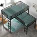 Multifunctional Design L-shaped Metal Triple Twin Size Bunk Bed