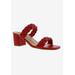 Wide Width Women's Fuss Slide Sandal by Bellini in Red Smooth (Size 12 W)
