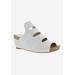 Wide Width Women's Whit Wedge Sandal by Bellini in White Smooth (Size 7 1/2 W)