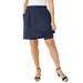 Plus Size Women's Everyday Stretch Cotton Skort by Jessica London in Navy (Size S)