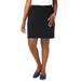 Plus Size Women's Everyday Stretch Cotton Skort by Jessica London in Black (Size M)