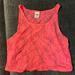 Pink Victoria's Secret Tops | Like New Pink By Victoria’s Secret Lace Crop Tank Top | Color: Pink/Tan | Size: Xs