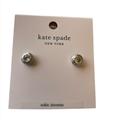 Kate Spade Jewelry | Kate Spade Bezel Cz Hammered Round Silver Stud Earrings | Color: Gray/Silver | Size: Os