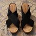 Nine West Shoes | Black Crossed Strap Slides | Color: Black | Size: 10