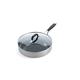 BK Intelligence Stainless Steel Saute Pan with PFAS-Free Ceramic Non-Stick Coating, 28cm/3.6L, Induction, Stay-Cool Handle, Dishwasher Safe, Oven Safe, Silver & Black