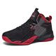 Men's Breathable Knit Fabric Comfortable High-Top Trainers Shoes Shoes Basketball Shoes Casual Sneakers red 9.5 UK