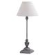Dark Taupe Brown Grey Washed Stem Table Bedside Lamp with Oatmeal Shade 59cm 40 watt
