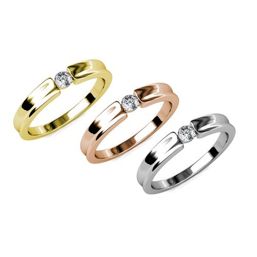 Simplicity Ring mit österreichischem Kristall: Gold/ 58