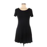 Forever 21 Casual Dress - Mini: Black Solid Dresses - Women's Size Medium