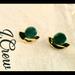 J. Crew Accessories | J. Crew Disc Earrings. | Color: Gold/Green | Size: Os