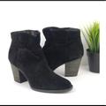 Jessica Simpson Shoes | Jessica Simpson Black Yvette Suede Heel Ankle Boots/Booties - Size 9 | Color: Black | Size: 9