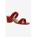 Wide Width Women's Fuss Slide Sandal by Bellini in Red Smooth (Size 9 1/2 W)