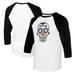 Youth Tiny Turnip White/Black Houston Astros Sugar Skull Raglan 3/4 Sleeve T-Shirt