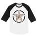 Toddler Tiny Turnip White/Black San Francisco Giants Military Star Raglan 3/4 Sleeve T-Shirt