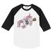 Toddler Tiny Turnip White/Black New York Yankees Unicorn Raglan 3/4 Sleeve T-Shirt