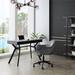 Loft Lyfe Desk w/ 3 Drawers & Ipad Holder Stand Wood/Metal in Gray/Black | 30 H x 43.3 W x 22.1 D in | Wayfair LDK335-09GBK-WR