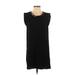 Forever 21 Casual Dress - Shift Crew Neck Sleeveless: Black Solid Dresses - Women's Size Small
