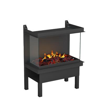muenkel design wall fire electronic PRO FLR 860 [Opti-myst Elektrokamineinsatz Wandeinbau]: Glasscheibe links + rechts - mit Dekoholz - Ohne Heizung - Wasserleitung
