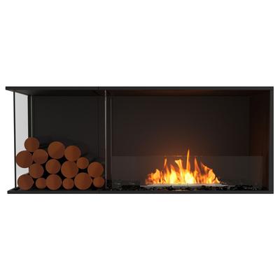 EcoSmart Flex - Front + links offen [Ethanol Einbau Gehäuse]: Flex50 - Holzbox linksseitig