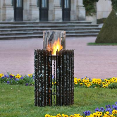 muenkel design Kalypso [Ethanol Gartenfeuer mit Schmelzoptik]: M