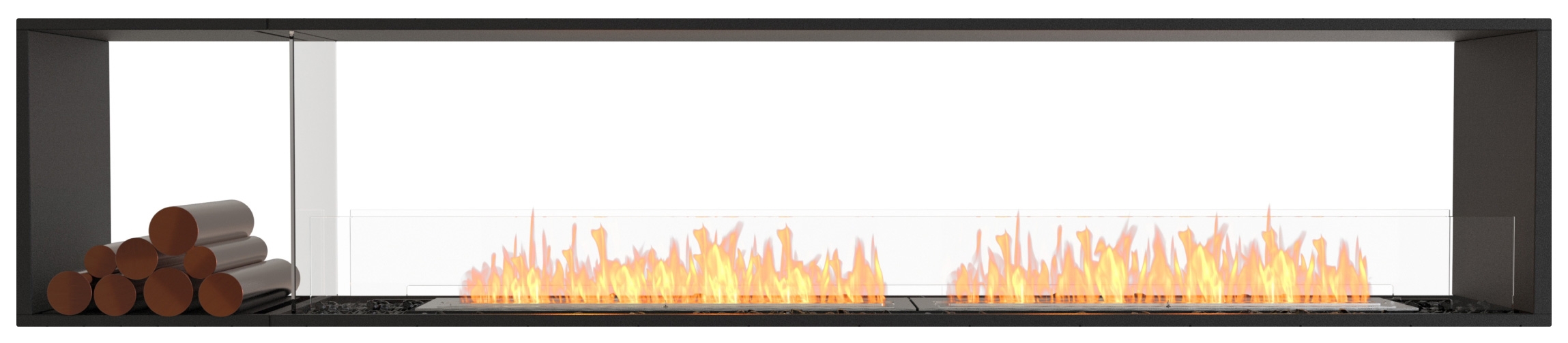 EcoSmart Flex - Raumtrenner - Tunnel [Ethanol Einbau Gehäuse]: Flex104 - Holzbox einseitig