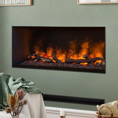 muenkel design wall fire electronic PRO [Opti-myst Elektrokamineinsatz Wandeinbau]: 1100 mm - mit Dekoholz - Ohne Heizun